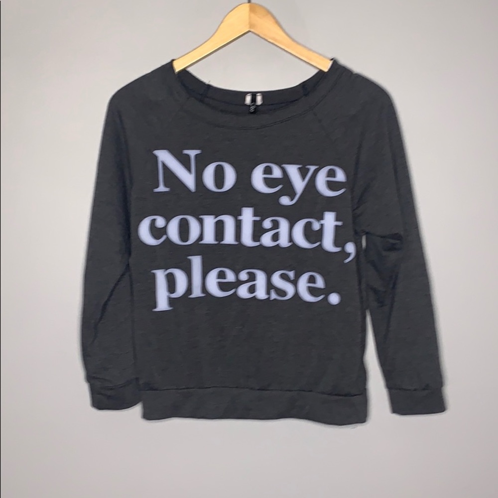 Soft Lightweight Gray Graphic Sweatshirt Medium